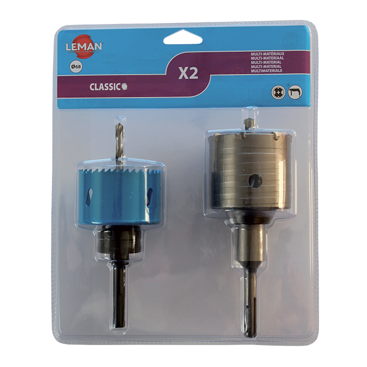 LOT DE 2 TRÉPANS SDS+ Ø 68 SPÉCIAL BOÎTIER ÉLECTRIQUE